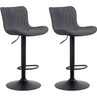 2er Set Barhocker Linus schwarz Stoff 2er Set Barhocker Linus schwarz Stoff von CLP