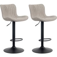 2er Set Barhocker Linus taupe Stoff 2er Set Barhocker Linus taupe Stoff von CLP