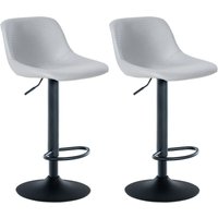 2er Set Barhocker Loft grau Kunstleder von CLP