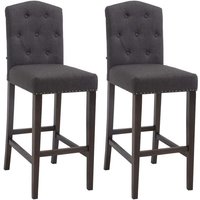 2er Set Barhocker Louise Stoff dunkelgrau antik 2er Set Barhocker Louise Stoff dunkelgrau antik von CLP