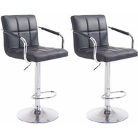 2er Set Barhocker Lucy V2 schwarz chrom von CLP