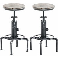 2er Set Barhocker Lumos antik silber von CLP