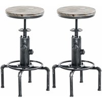 2er Set Barhocker Lumos antik silber 2er Set Barhocker Lumos antik silber von CLP