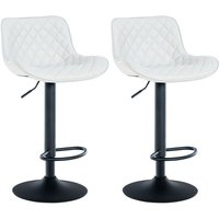 2er Set Barhocker Minosa weiß Kunstleder 2er Set Barhocker Minosa weiß Kunstleder von CLP