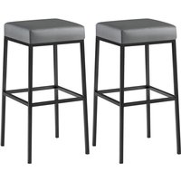 2er Set Barhocker Montreal Kunstlederbezug schwarz grau 2er Set Barhocker Montreal Kunstlederbezug schwarz grau von CLP