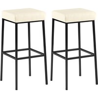 2er Set Barhocker Montreal Kunstlederbezug creme schwarz 2er Set Barhocker Montreal Kunstlederbezug creme schwarz von CLP