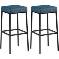 2er Set Barhocker Montreal Stoffbezug blau schwarz 2er Set Barhocker Montreal Stoffbezug blau schwarz von CLP