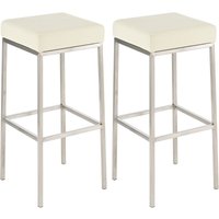 2er Set Barhocker Montreal Kunstlederbezug edelstahl creme 2er Set Barhocker Montreal Kunstlederbezug edelstahl creme von CLP