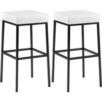 2er Set Barhocker Montreal Kunstlederbezug schwarz weiß von CLP