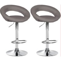 CLP - 2er Set Barhocker Olinda Stoff grau chrom CLP - 2er Set Barhocker Olinda Stoff grau chrom von CLP