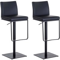 2er Set Barhocker Panama Kunstleder schwarz schwarz 2er Set Barhocker Panama Kunstleder schwarz schwarz von CLP