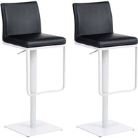 2er Set Barhocker Panama Kunstleder schwarz weiß 2er Set Barhocker Panama Kunstleder schwarz weiß von CLP