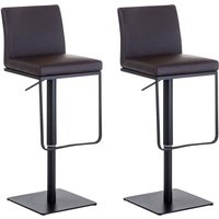 2er Set Barhocker Panama Kunstlederbezug braun schwarz 2er Set Barhocker Panama Kunstlederbezug braun schwarz von CLP