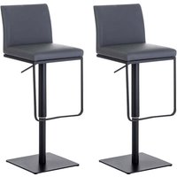 2er Set Barhocker Panama Kunstlederbezug grau schwarz 2er Set Barhocker Panama Kunstlederbezug grau schwarz von CLP