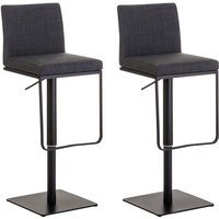 2er Set Barhocker Panama Stoffbezug dunkelgrau schwarz 2er Set Barhocker Panama Stoffbezug dunkelgrau schwarz von CLP