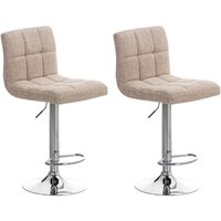 2er Set Barhocker Peru Stoff creme 2er Set Barhocker Peru Stoff creme von CLP