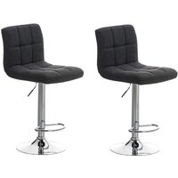 2er Set Barhocker Peru Stoff dunkelgrau von CLP