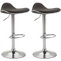 2er Set Barhocker Shanghai Stoff dunkelgrau 2er Set Barhocker Shanghai Stoff dunkelgrau von CLP