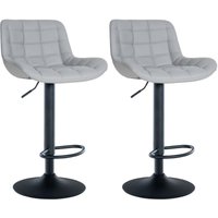 2er Set Barhocker Tover grau Kunstleder 2er Set Barhocker Tover grau Kunstleder von CLP