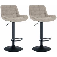 CLP - 2er Set Barhocker Tover taupe Stoff von CLP