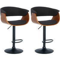 2er Set Barhocker Vestal walnuss/schwarz Stoff 2er Set Barhocker Vestal walnuss/schwarz Stoff von CLP