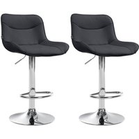 CLP - 2er Set Barhocker Vonore Kunstleder schwarz chrom CLP - 2er Set Barhocker Vonore Kunstleder schwarz chrom von CLP
