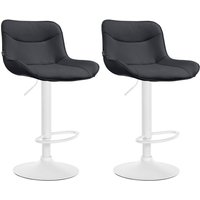 2er Set Barhocker Vonore Kunstleder schwarz weiß 2er Set Barhocker Vonore Kunstleder schwarz weiß von CLP