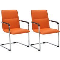 CLP - 2er Set Besucherstuhl Seattle orange von CLP