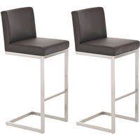 2er Set Edelstahl Barhocker Paros braun 2er Set Edelstahl Barhocker Paros braun von CLP