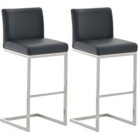 2er Set Edelstahl Barhocker Paros schwarz 2er Set Edelstahl Barhocker Paros schwarz von CLP