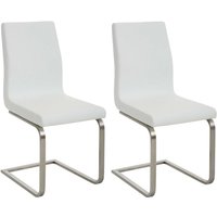 2er Set Esszimmerstühle Belfort weiß von CLP