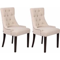 2er Set Esszimmerstuhl Aberdeen Stoff antik creme von CLP