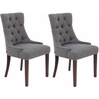 2er Set Esszimmerstuhl Aberdeen Stoff antik dunkelgrau 2er Set Esszimmerstuhl Aberdeen Stoff antik dunkelgrau von CLP