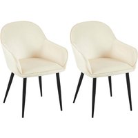2er Set Esszimmerstuhl Boise Samt creme 2er Set Esszimmerstuhl Boise Samt creme von CLP