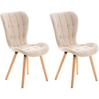 CLP - 2er Set Esszimmerstuhl Elda creme Stoff CLP - 2er Set Esszimmerstuhl Elda creme Stoff von CLP