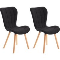 2er Set Esszimmerstuhl Elda schwarz Stoff 2er Set Esszimmerstuhl Elda schwarz Stoff von CLP