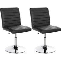 2er Set Esszimmerstuhl Elvas Kunstleder schwarz 2er Set Esszimmerstuhl Elvas Kunstleder schwarz von CLP