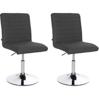2er Set Esszimmerstuhl Elvas Stoff dunkelgrau 2er Set Esszimmerstuhl Elvas Stoff dunkelgrau von CLP