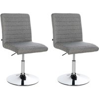 CLP - 2er Set Esszimmerstuhl Elvas Stoff grau von CLP