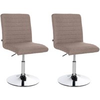 2er Set Esszimmerstuhl Elvas Stoff taupe 2er Set Esszimmerstuhl Elvas Stoff taupe von CLP