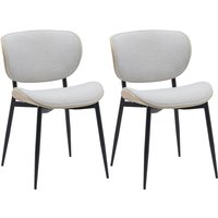 2er Set Esszimmerstuhl Enid Kunstleder- oder Stoffbezug natura/creme Stoff 2er Set Esszimmerstuhl Enid Kunstleder- oder Stoffbezug natura/creme Stoff von CLP