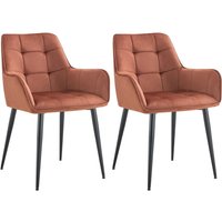 2er Set Esszimmerstuhl Ferndale Samt braun 2er Set Esszimmerstuhl Ferndale Samt braun von CLP