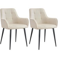 CLP - 2er Set Esszimmerstuhl Ferndale Samt creme CLP - 2er Set Esszimmerstuhl Ferndale Samt creme von CLP