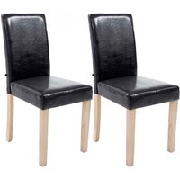 2er Set Esszimmerstuhl Ina Kunstleder schwarz natura 2er Set Esszimmerstuhl Ina Kunstleder schwarz natura von CLP