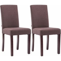 2er Set Esszimmerstuhl Ina Stoff braun cappuccino von CLP