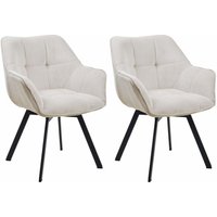2er Set Esszimmerstuhl Jordi Cord creme 2er Set Esszimmerstuhl Jordi Cord creme von CLP