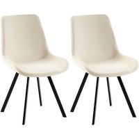2er Set Esszimmerstuhl Lewes Samt creme 2er Set Esszimmerstuhl Lewes Samt creme von CLP