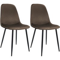2er Set Esszimmerstuhl Maryam braun Samt 2er Set Esszimmerstuhl Maryam braun Samt von CLP