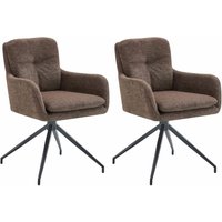 2er Set Esszimmerstuhl Pickett Stoff braun 2er Set Esszimmerstuhl Pickett Stoff braun von CLP