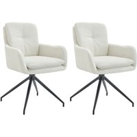 2er Set Esszimmerstuhl Pickett Stoff creme 2er Set Esszimmerstuhl Pickett Stoff creme von CLP